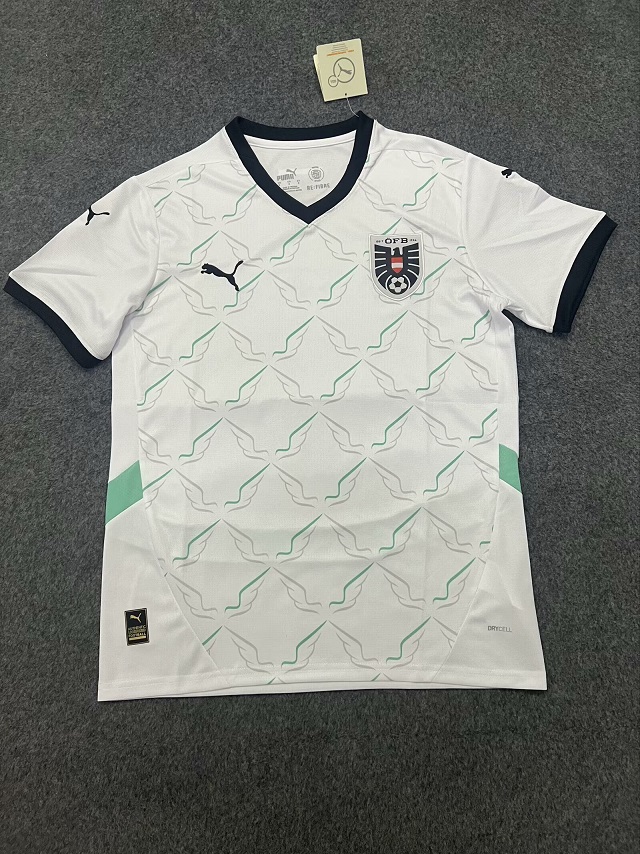 AAA Quality Austria 2024 Euro Away White Soccer Jersey